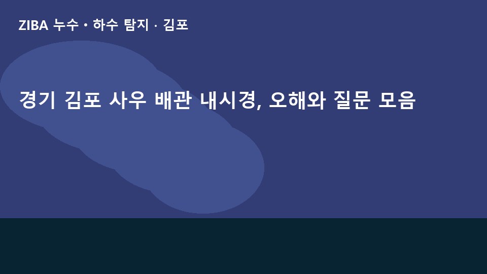 경기 김포 사우 배관 내시경, 오해와 질문 모음