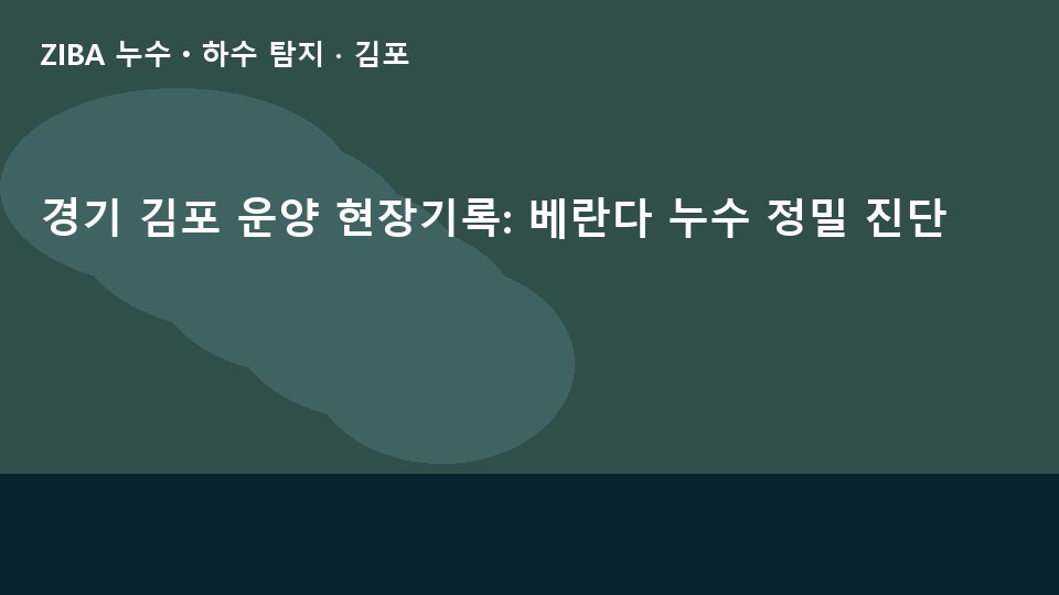 경기 김포 운양 현장기록: 베란다 누수 정밀 진단